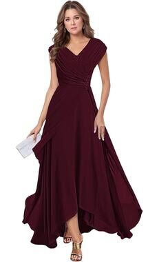 Formal Maxi sequin detail cape sleeve MOTB Evening Dress Wedding Size 0 Gala
